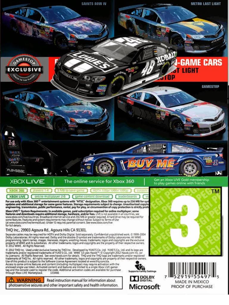 NASCAR ’14 - Microsoft Xbox 360 (Dusenberry Martin Racing) video game collectible - Main Image 2