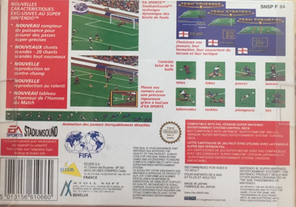Fifa International Soccer - Nintendo Super Nintendo Entertainment System (SNES) video game collectible - Main Image 2