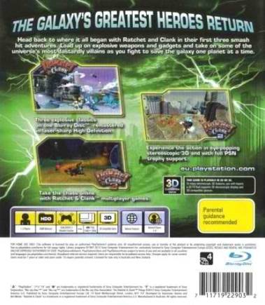 Ratchet & Clank Trilogy - Sony PlayStation 3 (PS3) (Sony Computer Entertainment - 1) video game collectible [Barcode 711719229933] - Main Image 2