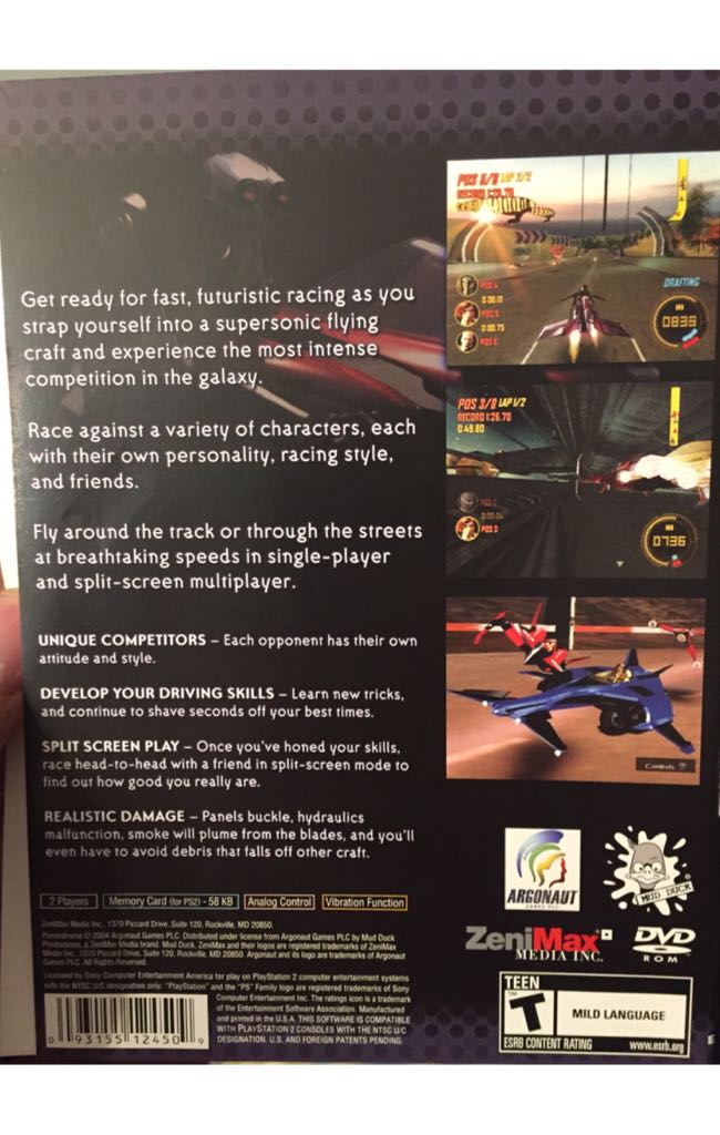 Power Drome - Microsoft Xbox (Mud Duck - 1-4) video game collectible [Barcode 093155124608] - Main Image 2