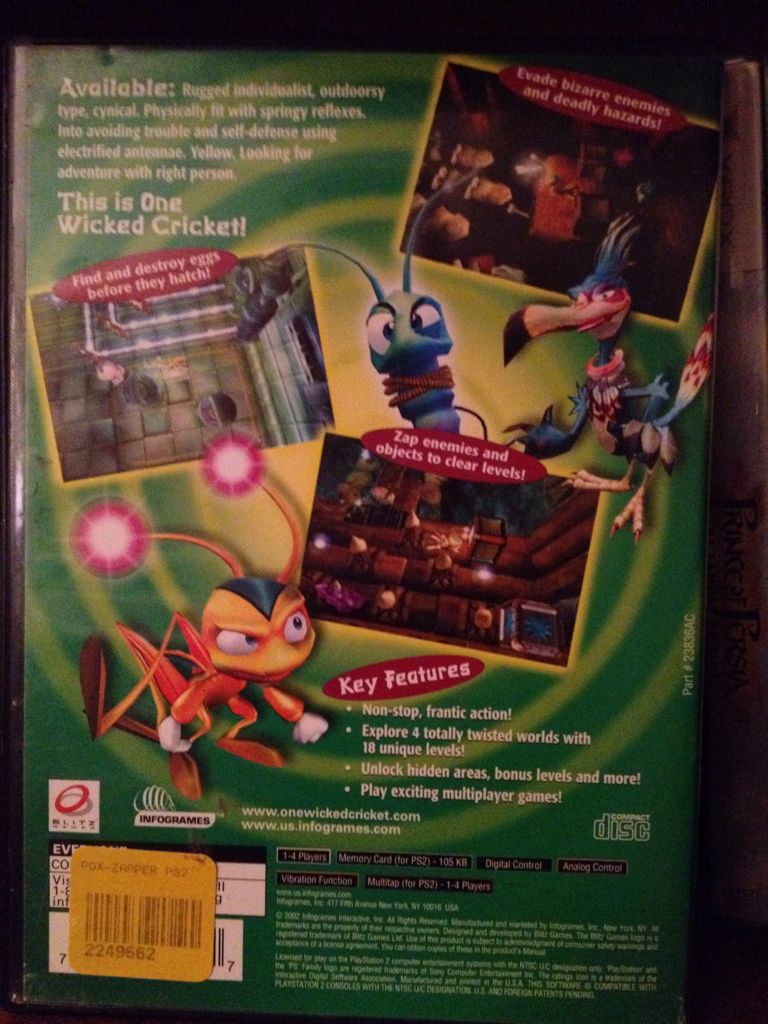 Zapper: One Wicked Cricket - Sony PlayStation 3 (PS3) (Infogrames - 1-4) video game collectible [Barcode 3546430101629] - Main Image 2