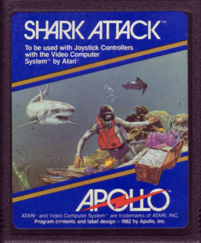 Shark Attack (Lockjaw) - Atari 2600 (Apollo) video game collectible - Main Image 3