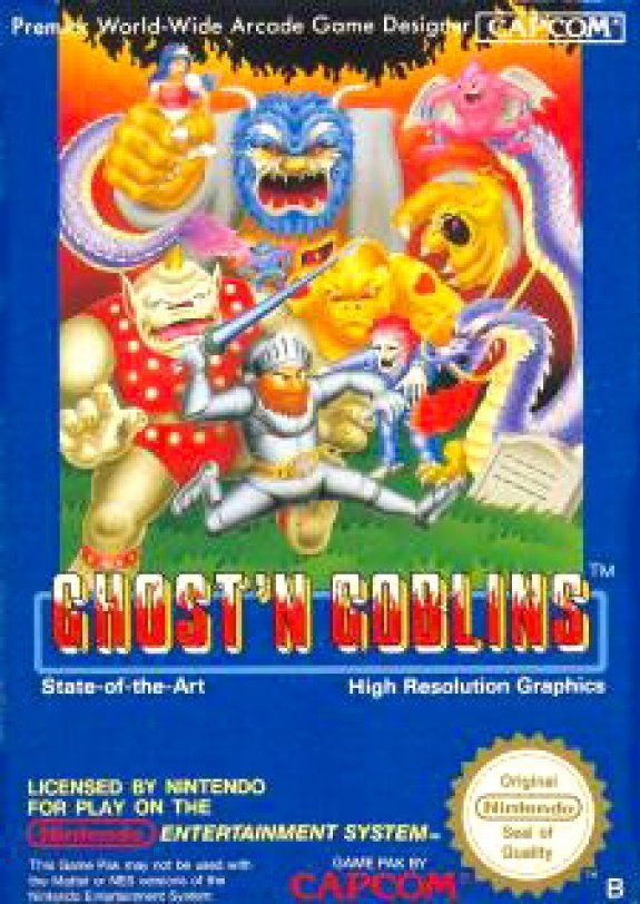 Ghosts N Goblins - Nintendo Entertainment System (NES) video game collectible - Main Image 1