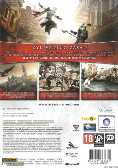 ASSASSIN’S CREED II - Microsoft Xbox 360 (Ubisoft Entertainment - 1) video game collectible [Barcode 3307217934812] - Main Image 2