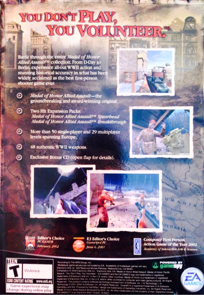 Medal of Honor Allied Assault Warchest PC Games - PC ((EA) Electronic Arts) video game collectible [Barcode 014633147629] - Main Image 2