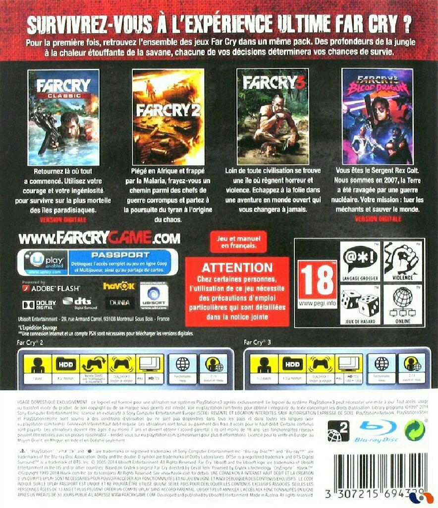 Far Cry The Wild Expedition - Sony PlayStation 3 (PS3) video game collectible [Barcode 3307215694398] - Main Image 2