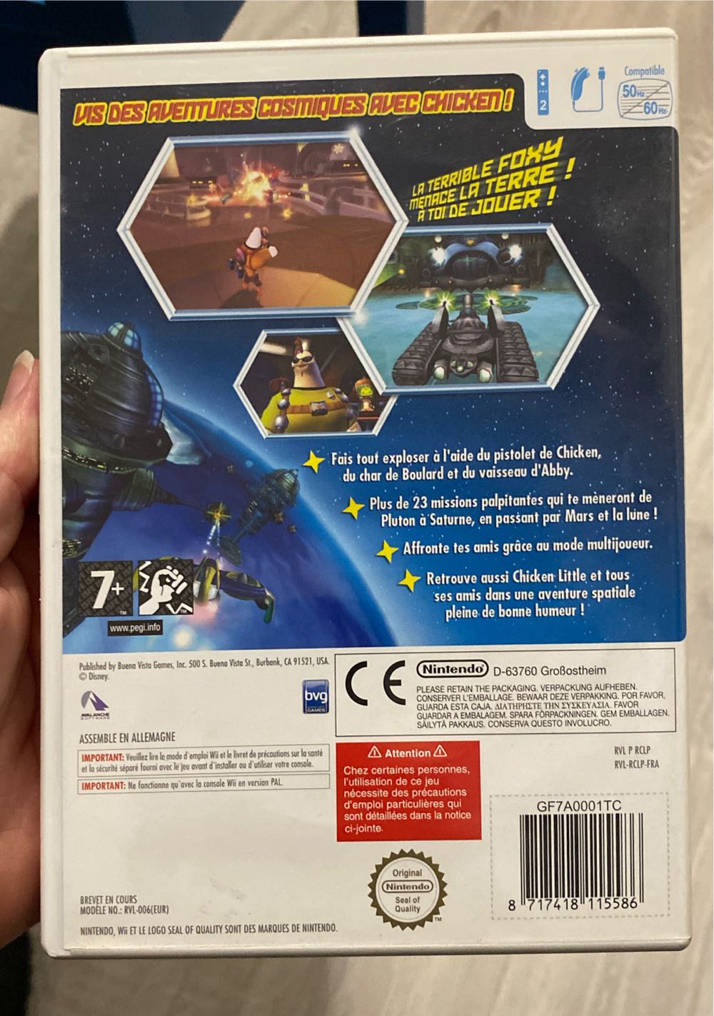 Chicken Little Aventures Intergalactiques - Nintendo Wii video game collectible [Barcode 8717418115586] - Main Image 2