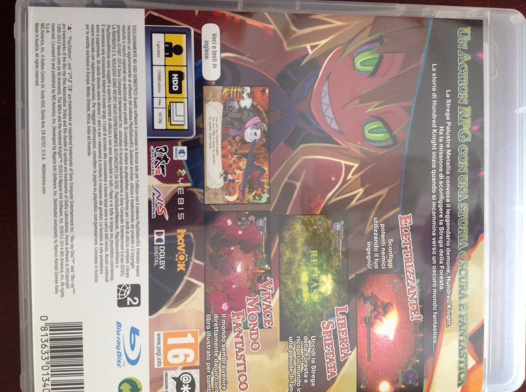 The Witch and The Hundred Knight - Sony PlayStation 3 (PS3) (NIS - 1) video game collectible [Barcode 813633012117] - Main Image 2