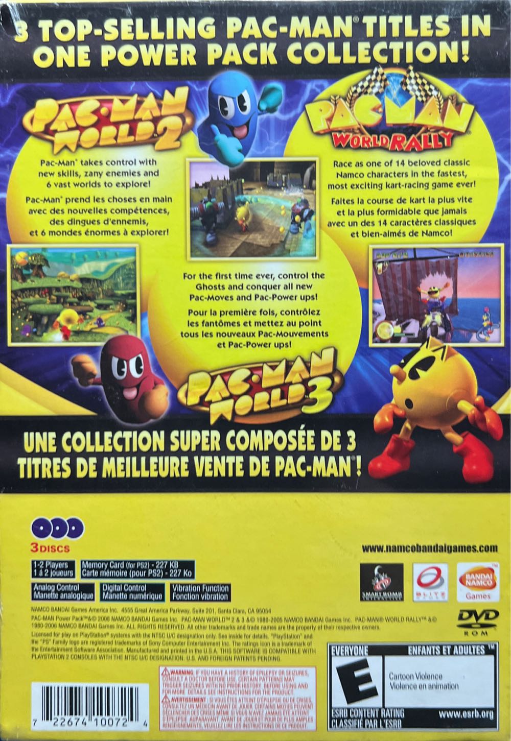 Pac-Man Collection - Sony PlayStation 2 (PS2) (Namco Bandai - 2) video game collectible [Barcode 722674100724] - Main Image 2