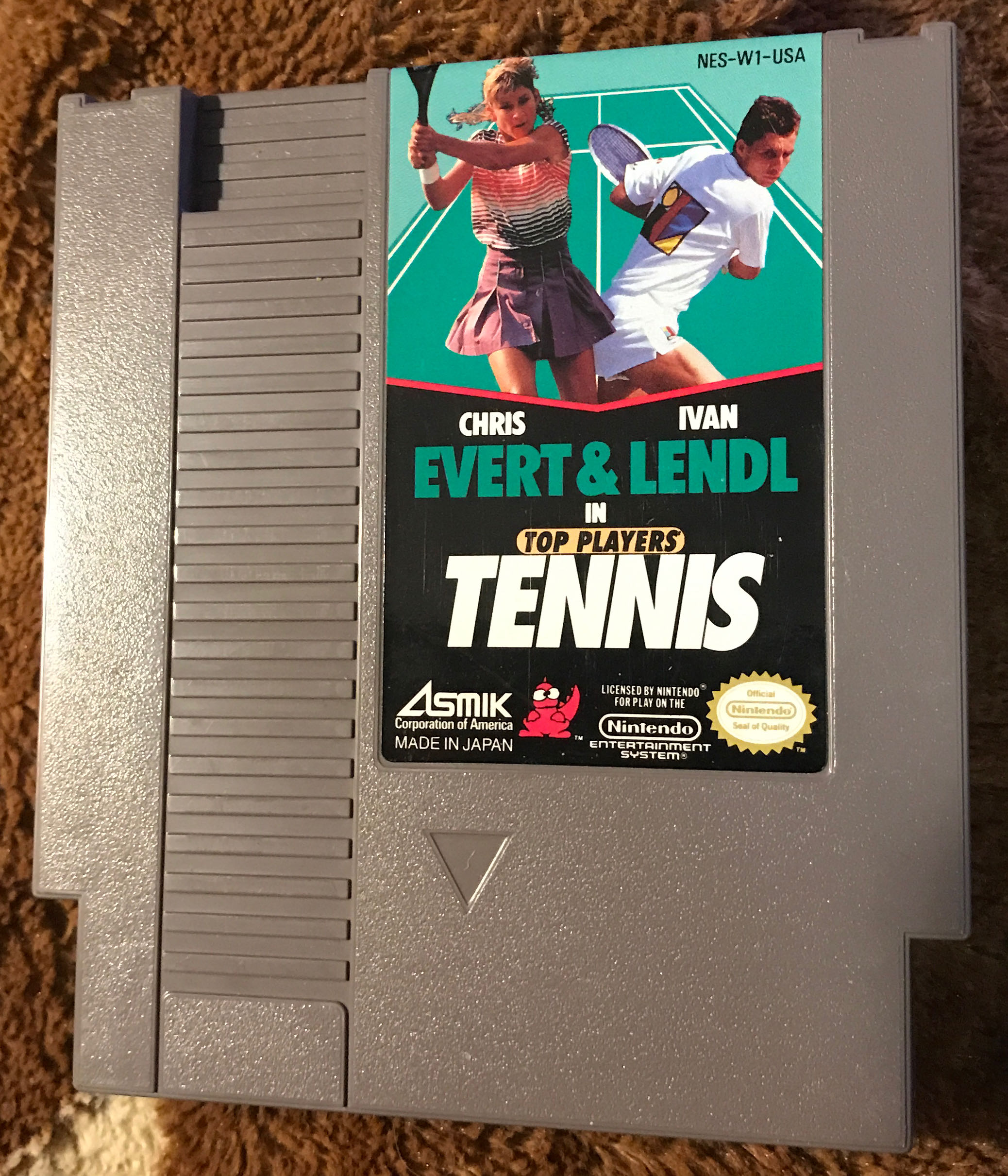 Chris Evert & Ivan Lendl In Top Players’ Tennis - Nintendo Entertainment System (NES) (1-2) video game collectible - Main Image 2