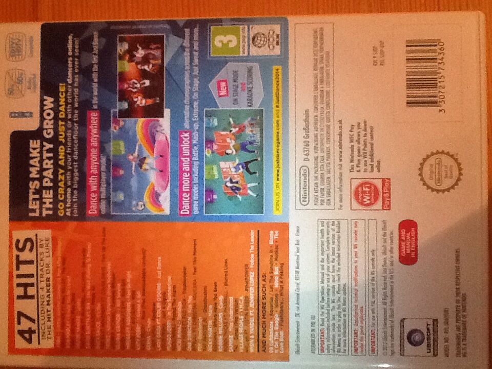 Just Dance 2014 Game Wii - Nintendo Wii (Ubisoft - 4) video game collectible [Barcode 3307215734360] - Main Image 2