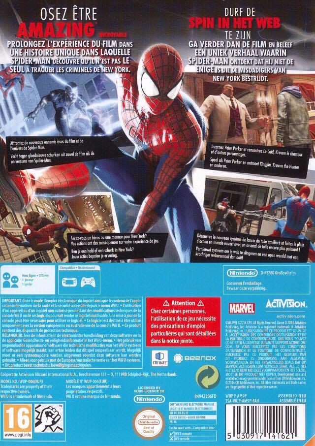 The Amazing Spider-Man 2 - Nintendo Wii U (Activision - 1) video game collectible [Barcode 047875849426] - Main Image 2