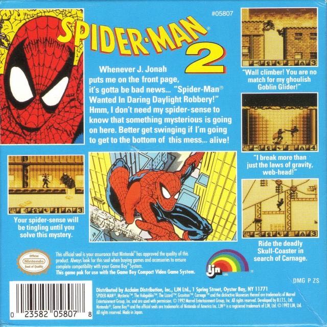 The Amazing Spider-Man 2 - Nintendo Game Boy (Acclaim Enternainment - 1) video game collectible - Main Image 2