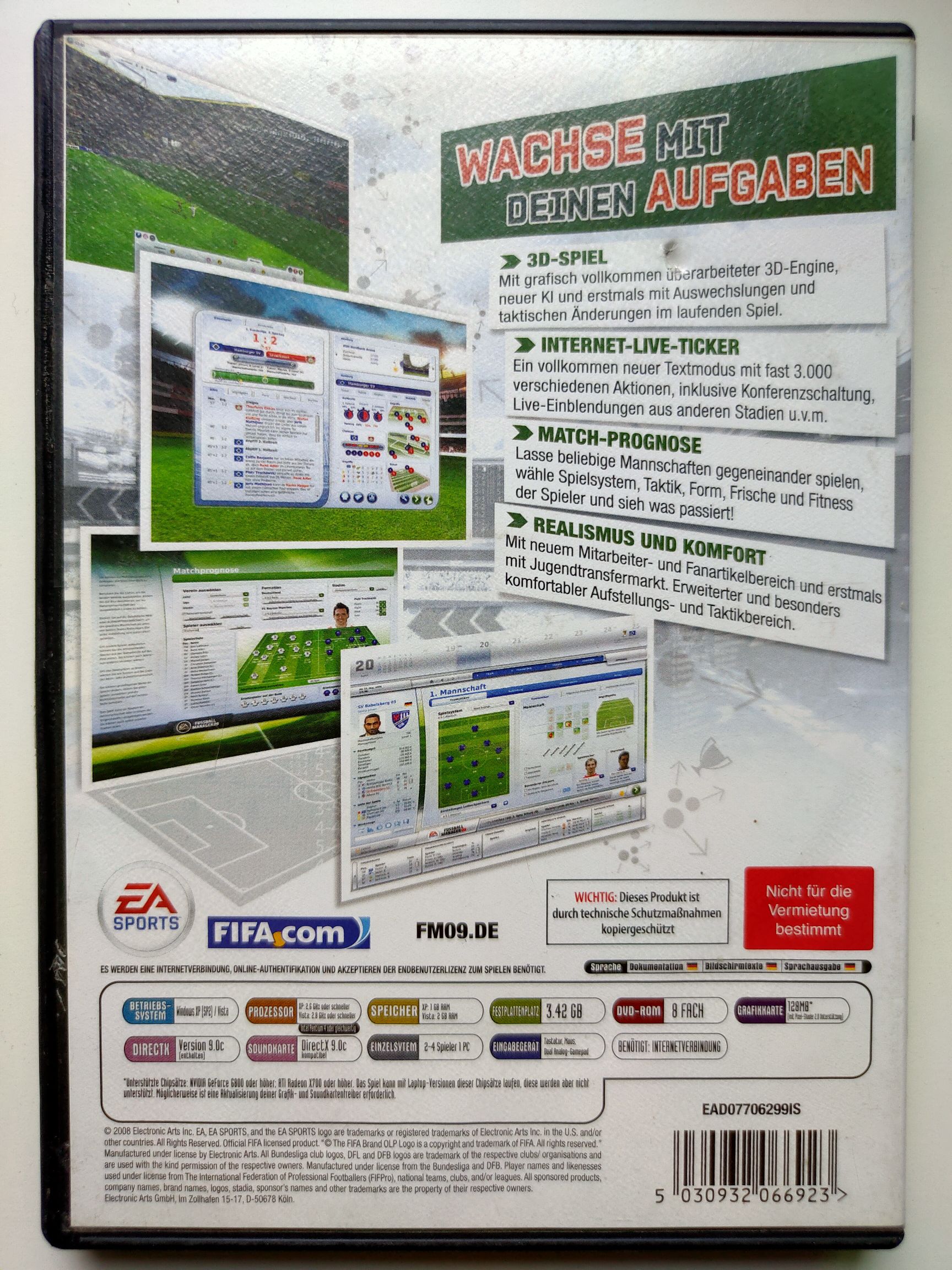 Fussball Manager 09 - PC (Electronic Arts/ EA Games) video game collectible [Barcode 5030932066923] - Main Image 2
