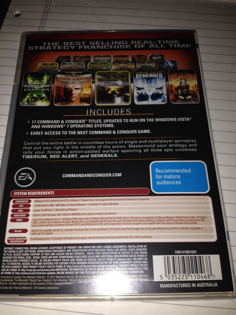 Command And Conquer - Ultimate Collection - PC ((EA) Electronic Arts) video game collectible [Barcode 5035225110468] - Main Image 2