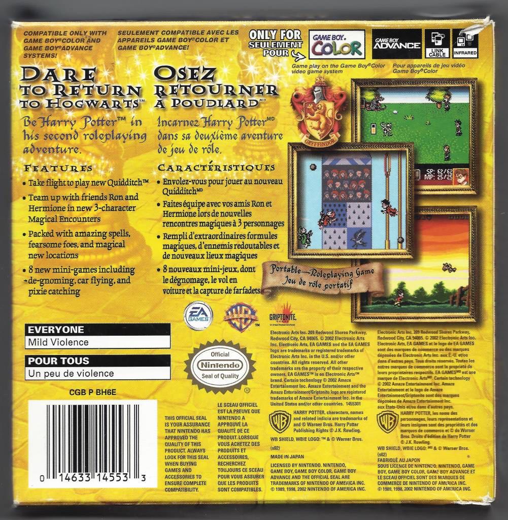 Harry Potter 2: And The Chamber Of Secrets - Nintendo Game Boy Advance (GBA) (EA Games - 1) video game collectible [Barcode 5030930031183] - Main Image 2