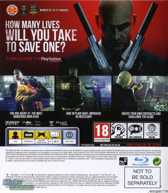 Hitman - Absolution - Sony PlayStation 3 (PS3) video game collectible - Main Image 2
