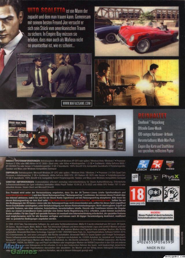 Mafia II: Collector’s Edition - Sony PlayStation 3 (PS3) (Take-Two Interactive Software - 1) video game collectible [Barcode 5026555404662] - Main Image 2