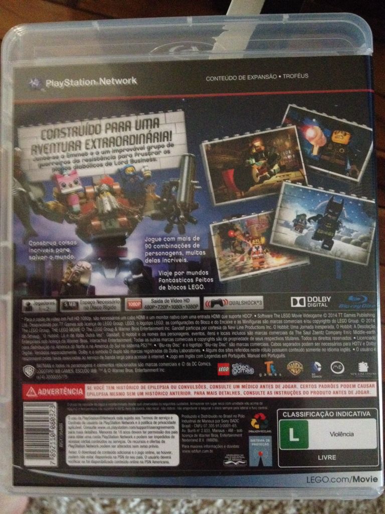 The Lego Movie Videogame - Sony PlayStation 3 (PS3) (WB Games Inc. - 1-2) video game collectible [Barcode 7892110080323] - Main Image 2