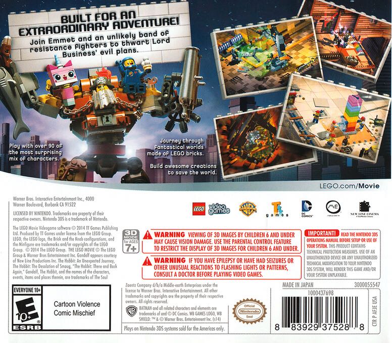 The Lego Movie Videogame - Nintendo 3DS (Warner Bros. Interactive - 1) video game collectible - Main Image 2