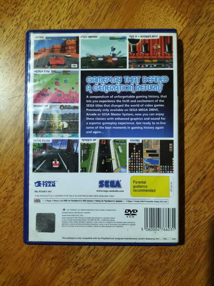 SEGA Classics Collection - Sony PlayStation 2 (PS2) (Sega) video game collectible [Barcode 5060004766031] - Main Image 2