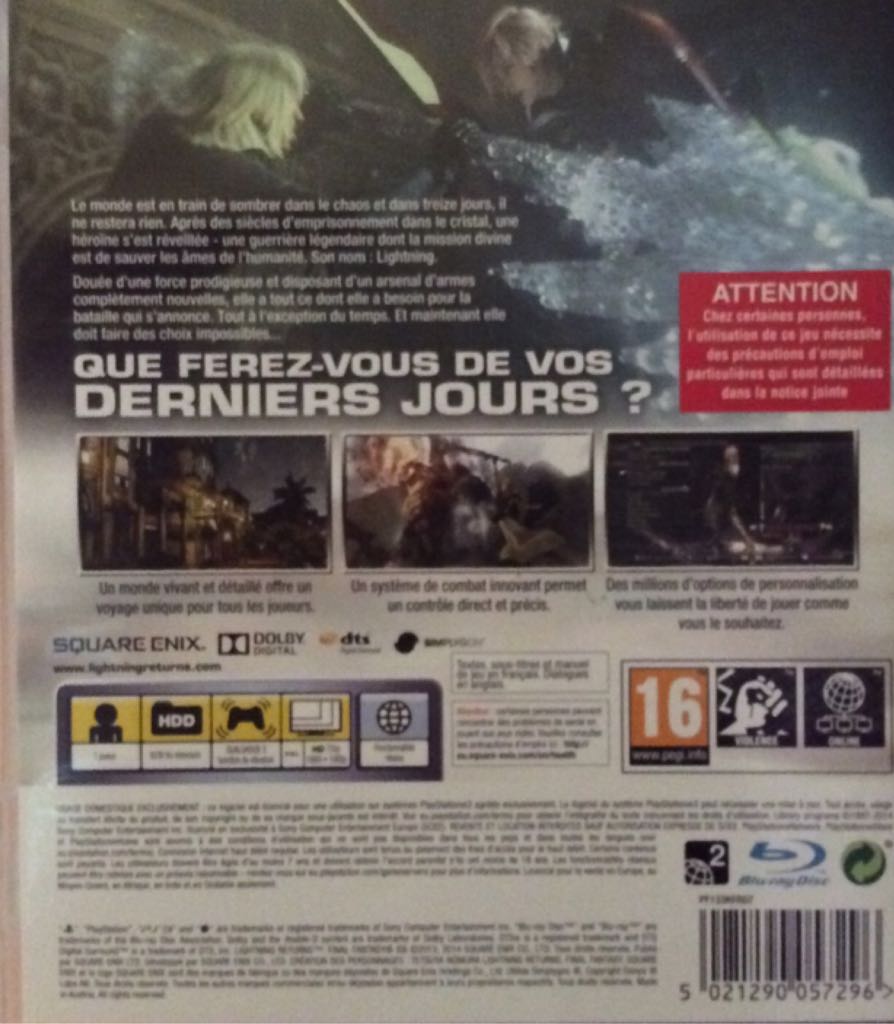 Lightning Returns Final Fantasy XIII PS3 - Sony PlayStation 3 (PS3) (Square Enix - 1) video game collectible [Barcode 5021290057296] - Main Image 2