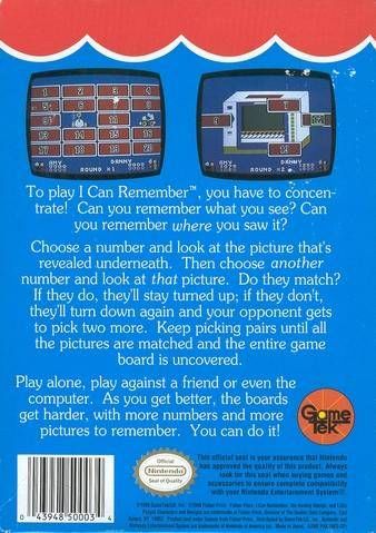 Fisher-Price: I Can Remember - Nintendo Entertainment System (NES) video game collectible - Main Image 2