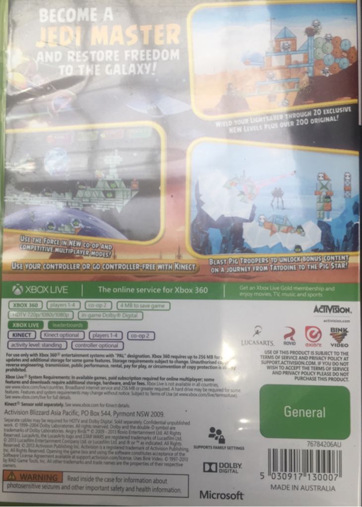 Angry Birds Star Wars XBOX 360 - Microsoft Xbox 360 (Activision) video game collectible [Barcode 5030917130007] - Main Image 2