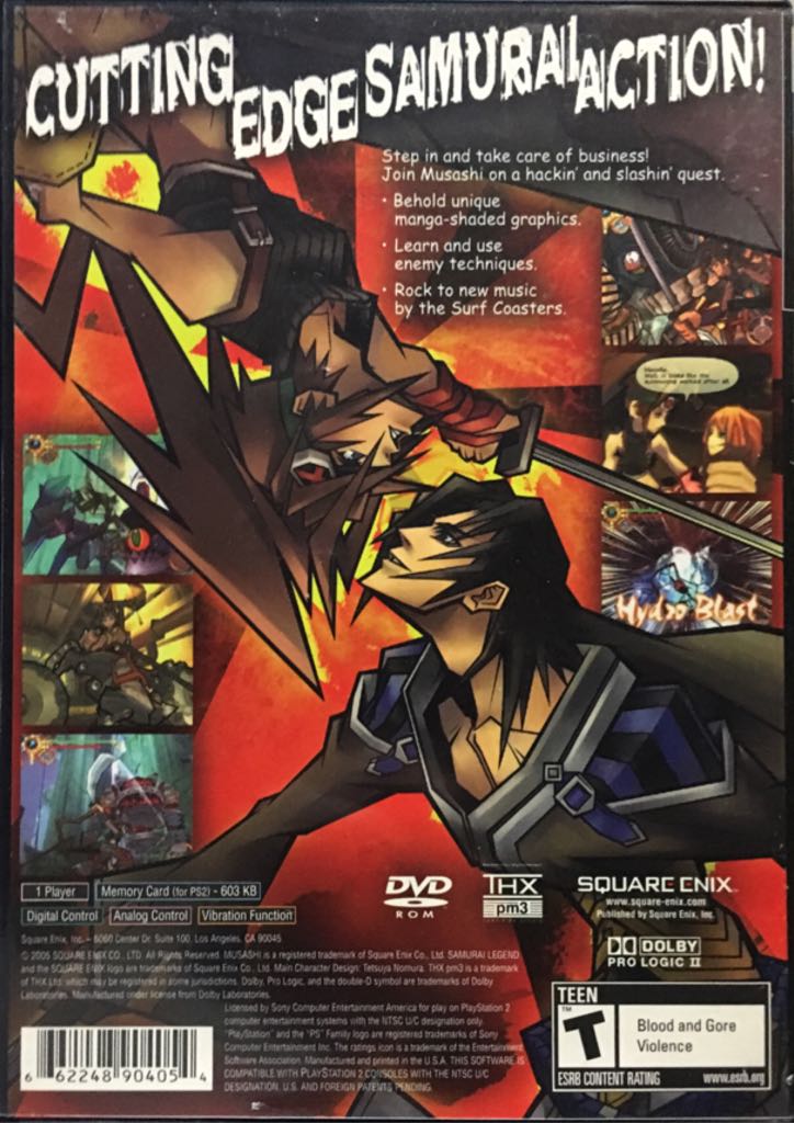 Samurai Legend: Musashi - Sony PlayStation 2 (PS2) (Square Enix - 1) video game collectible [Barcode 662248904054] - Main Image 2