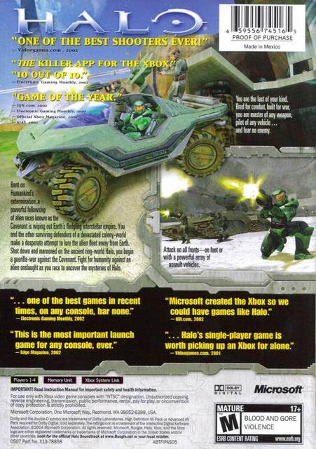 Halo : Combat Evolved - Microsoft Xbox (Microsoft - 1-16) video game collectible [Barcode 659556973155] - Main Image 2