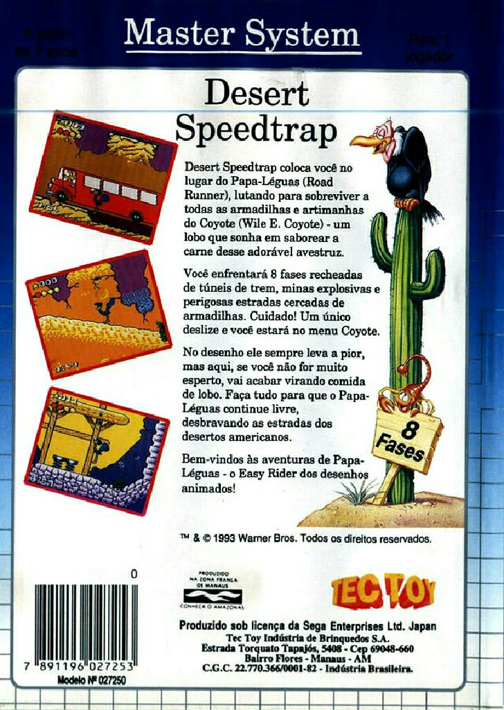 Desert Speedtrap Starring Road Runner And Wile E. Coyote - Sega Game Gear (1) video game collectible - Main Image 2