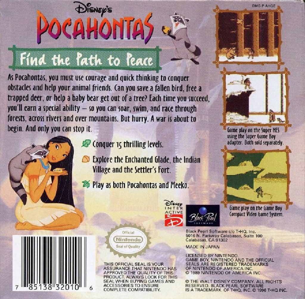 Disney’s Pocahontas - Nintendo Game Boy video game collectible - Main Image 2