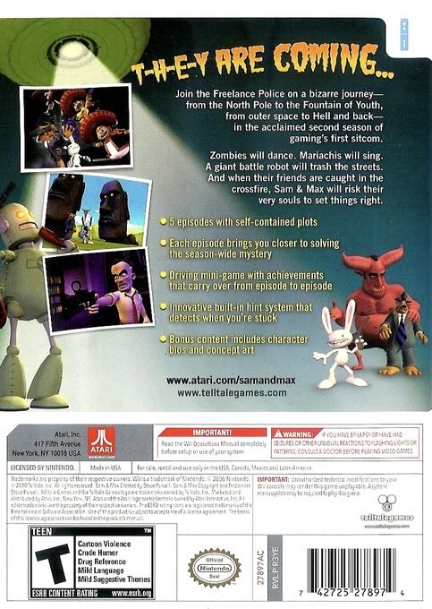 Sam and Max Season Two: Beyond and Space - Nintendo Wii (Telltale Games - 1) video game collectible - Main Image 2