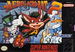 Aero The Acro-Bat 2 - Nintendo Super Nintendo Entertainment System (SNES) (SunSoft - 1) video game collectible [Barcode 020763110464] - Main Image 2