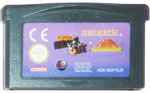 Super Breakout / Lunar Lander / Millipede (3-IN-1) - Nintendo Game Boy Advance (GBA) video game collectible - Main Image 3