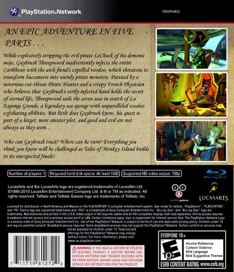 Tales of Monkey Island - Chapter 5, Rise of the Pirate God - Sony PlayStation 3 (PS3) (Telltale Games - 1) video game collectible - Main Image 2