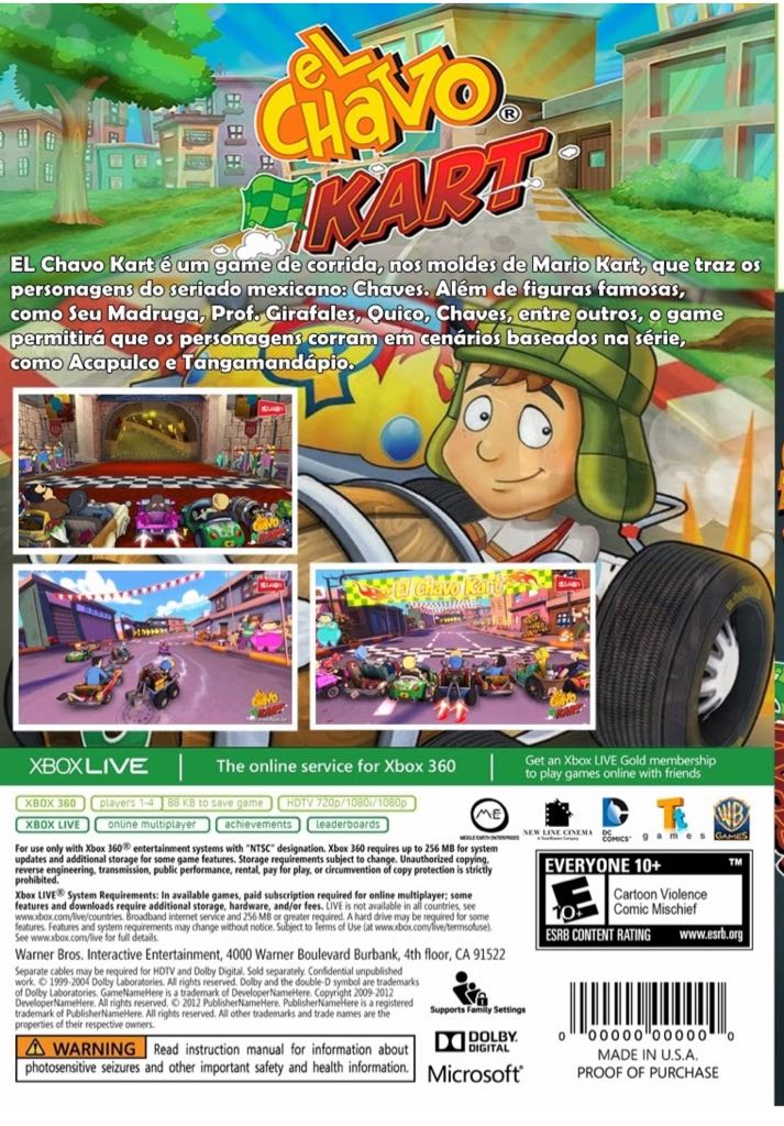 El Chavo Kart - Microsoft Xbox 360 (Slang - 4) video game collectible - Main Image 2