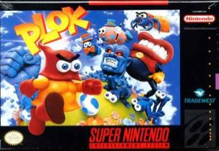 Plok! - Nintendo Super Nintendo Entertainment System (SNES) video game collectible - Main Image 1