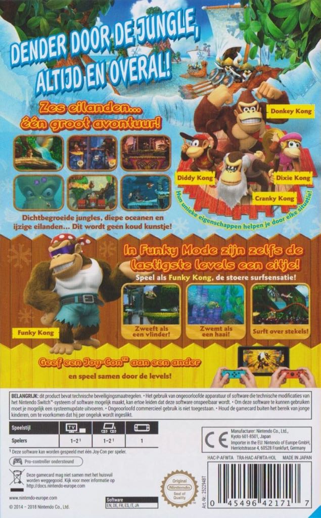 Donkey Kong Country: Tropical Freeze - Nintendo Switch (Nintendo - 1-2) video game collectible [Barcode 045496421700] - Main Image 2