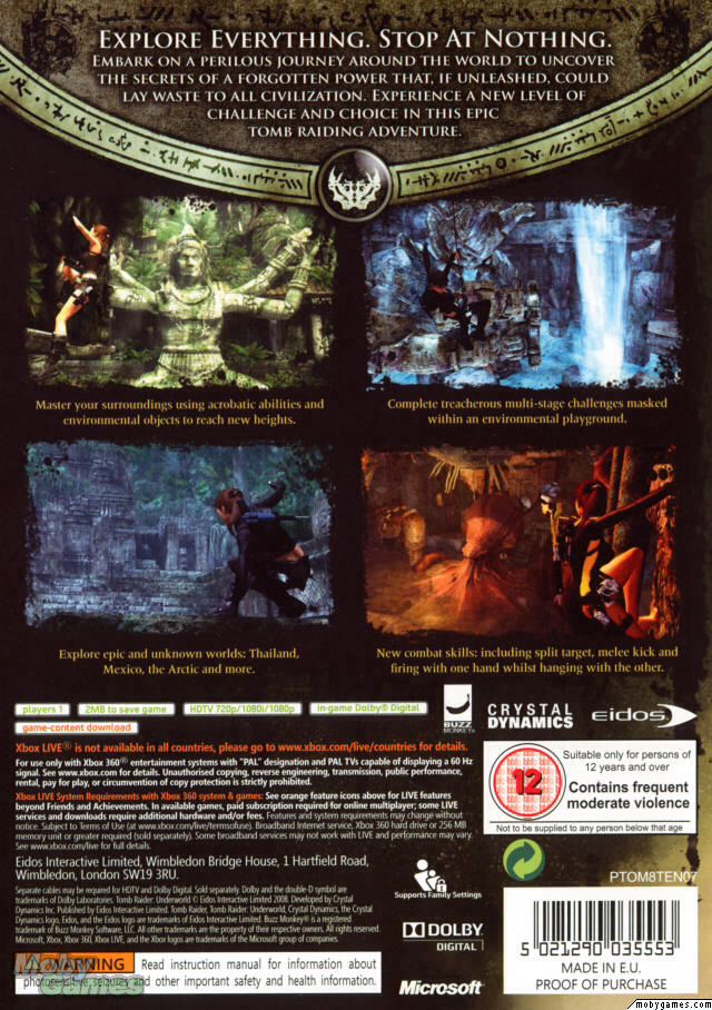 Tomb Raider: Underworld (Classics) - Microsoft Xbox 360 (1) video game collectible [Barcode 5021290058903] - Main Image 2