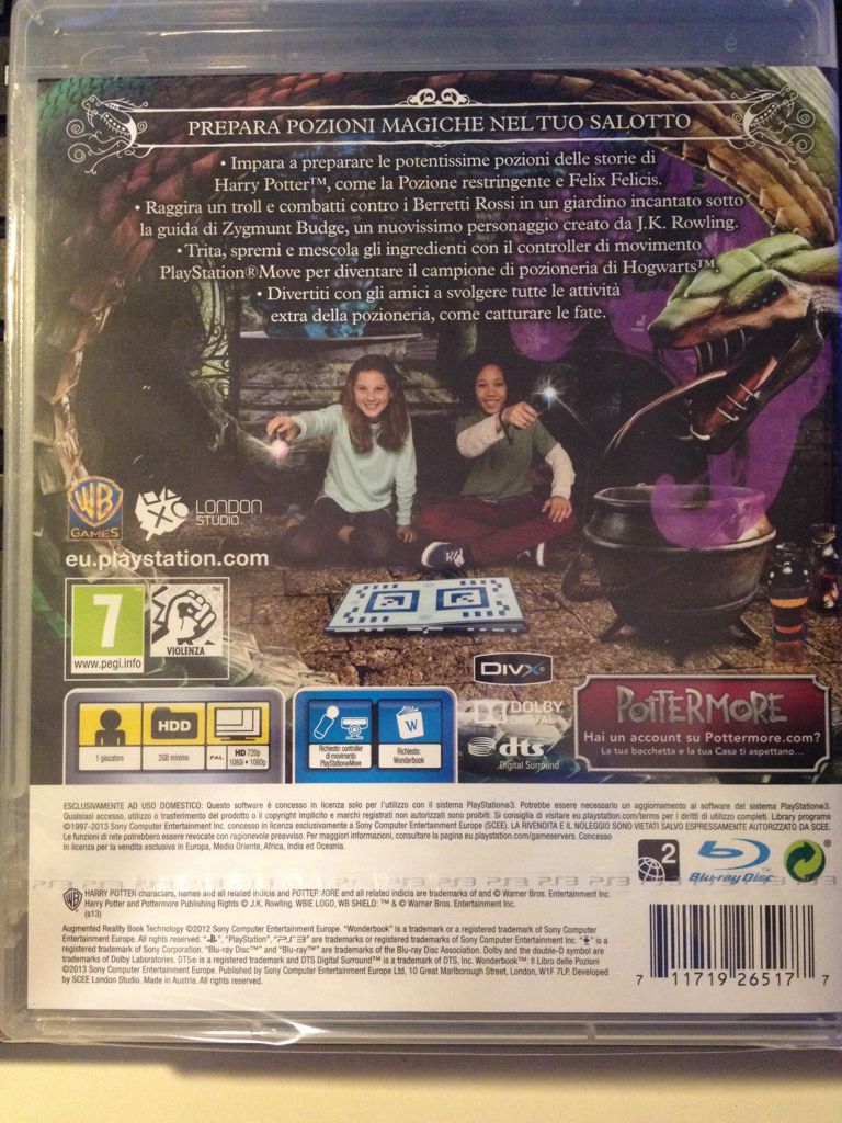 Wonderbook: Il Libro delle Pozioni - Sony PlayStation 3 (PS3) (WB Games - 1) video game collectible [Barcode 711719265177] - Main Image 2