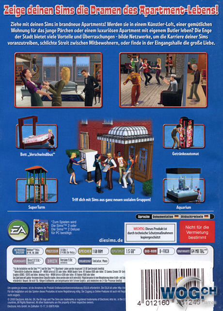 Die Sims 2: Apartment - Leben - PC ((EA) Electronic Arts) video game collectible [Barcode 5030932066091] - Main Image 2