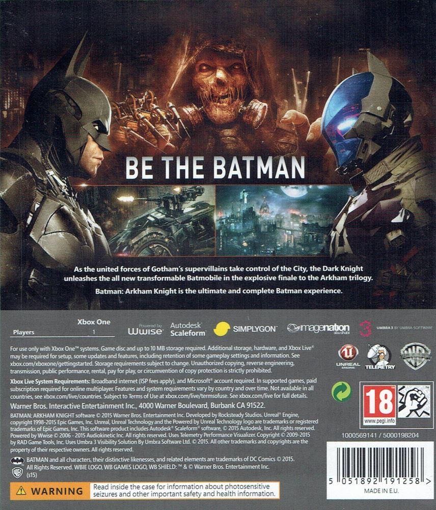 Batman: Arkham Knight - Microsoft Xbox One (Warner Bros Interactive - 1) video game collectible [Barcode 5051891114913] - Main Image 2