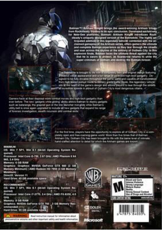 Batman: Arkham Knight - CD Projekt GOG video game collectible - Main Image 2