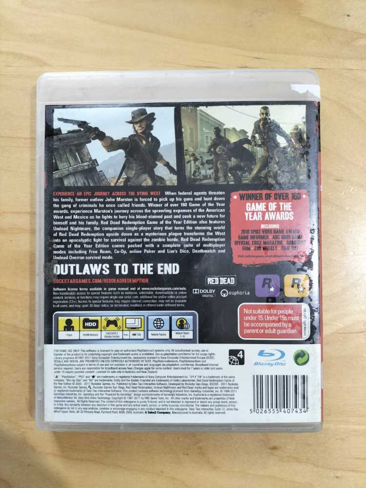 Red Dead Redemption: Game of the Year Edition - Sony PlayStation 3 (PS3) (Rockstar Games - 1 Players) video game collectible [Barcode 5026555407434] - Main Image 2