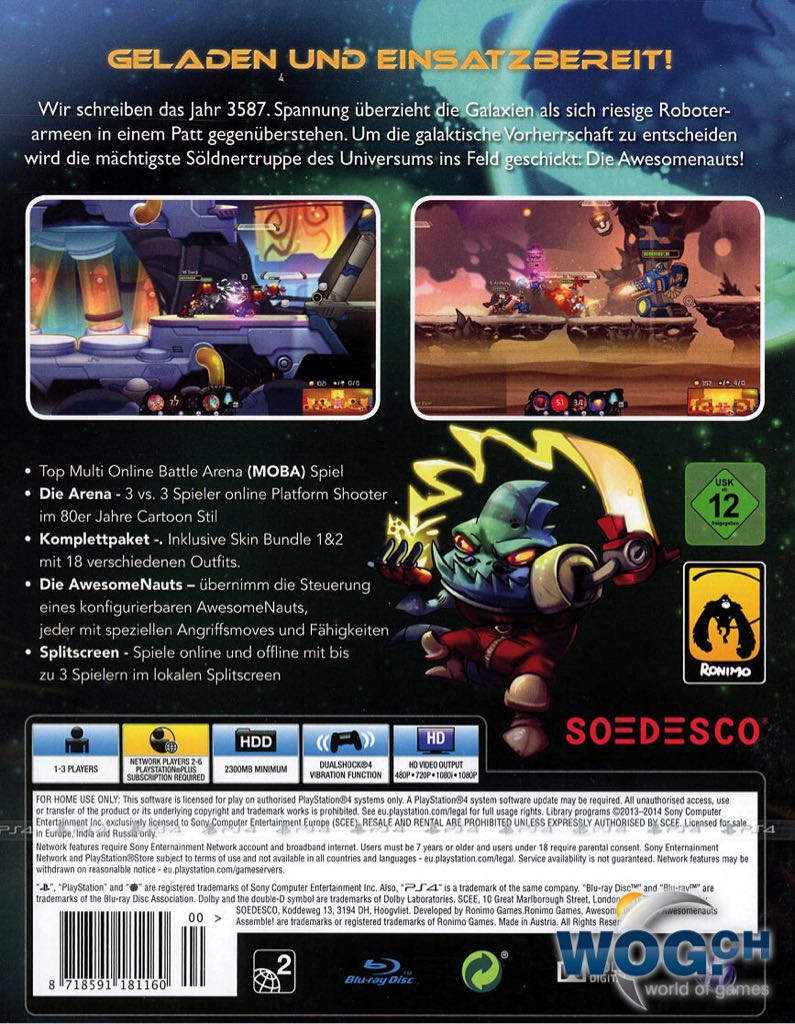 Awesomenauts Assemble - Sony PlayStation 4 (PS4) video game collectible - Main Image 2