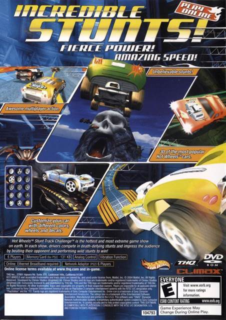 Hot Wheels: Stunt Track Challenge - Sony PlayStation 2 (PS2) (THQ - 2) video game collectible [Barcode 752919460511] - Main Image 2