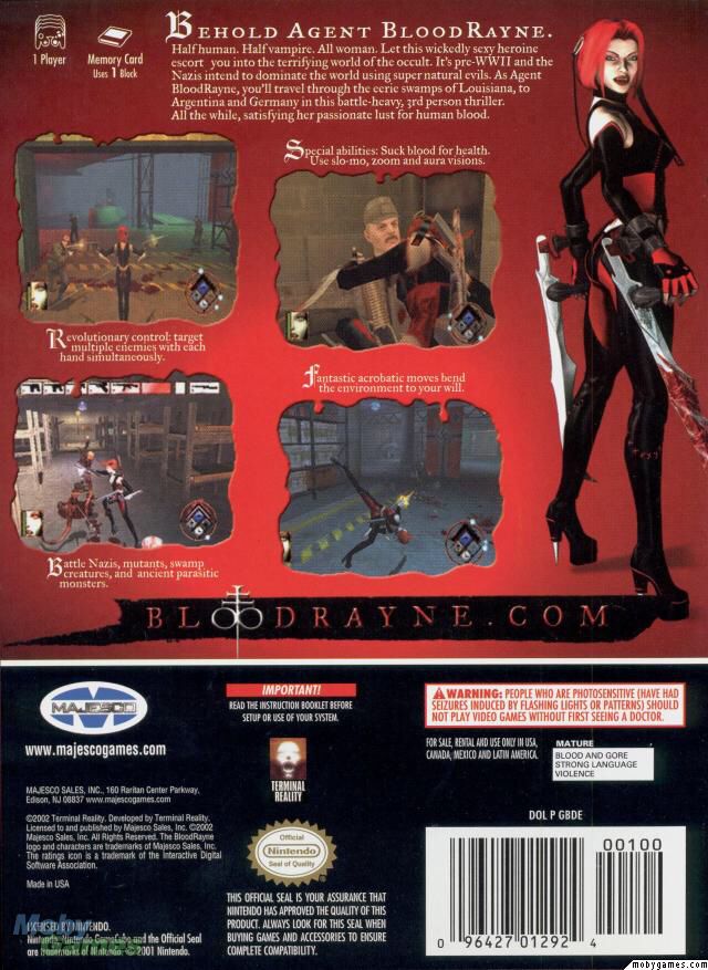 Bloodrayne - Nintendo GameCube (Majesco Entertainment - 1) video game collectible [Barcode 096427012924] - Main Image 2