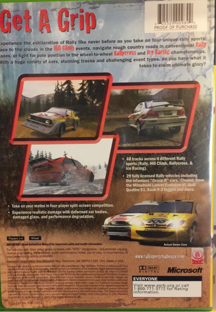 RalliSport Challenge - Microsoft Xbox (Microsoft Game Studios - 4) video game collectible [Barcode 805529009899] - Main Image 2