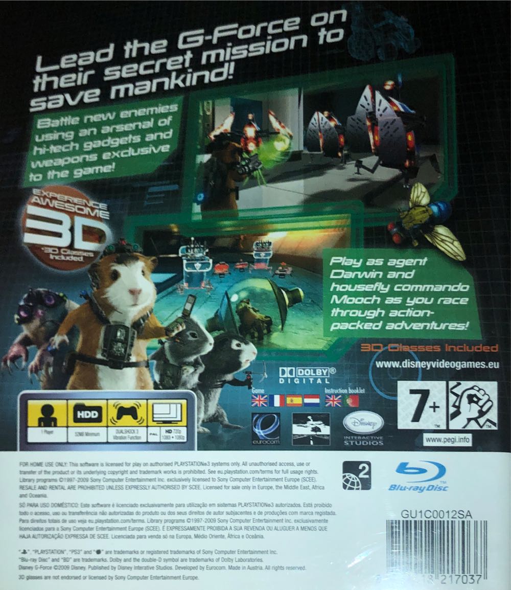 Disney G-Force - Sony PlayStation 3 (PS3) (Disney - 1) video game collectible [Barcode 8717418217037] - Main Image 2